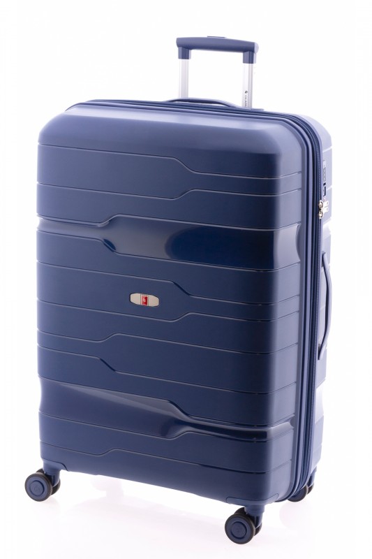 Gladiator BOXING Velký rozšířitelný plastový kufr 77cm (Navy Blue)
