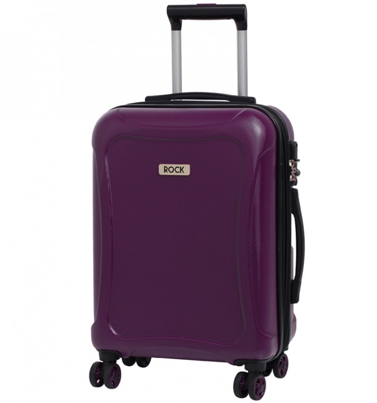 Rock TECTONIC Rozšířitelné kabinové zavazadlo z extra odolného Duralitonu 54cm (fialové)