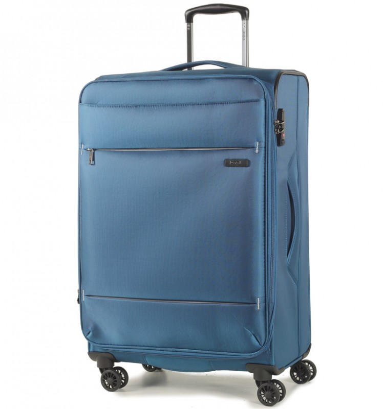 Rock DELUX-LITE Textilní kufr na 4 zdvojených kolečkách 72cm (modrá)