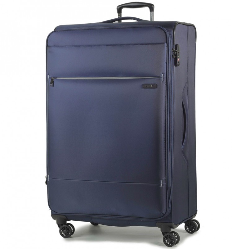 Rock DELUX-LITE Textilní kufr na 4 zdvojených kolečkách 83cm (tmavě modrá)