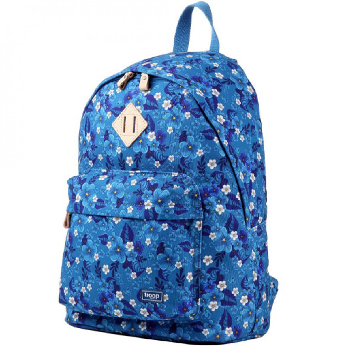 Troop London TRP0384 Školní batoh klasického vzhledu - Blue Floral