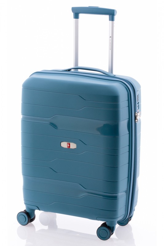 Gladiator BOXING Rozšířitelný odolný plastový kufr 55cm (Bondi Blue)