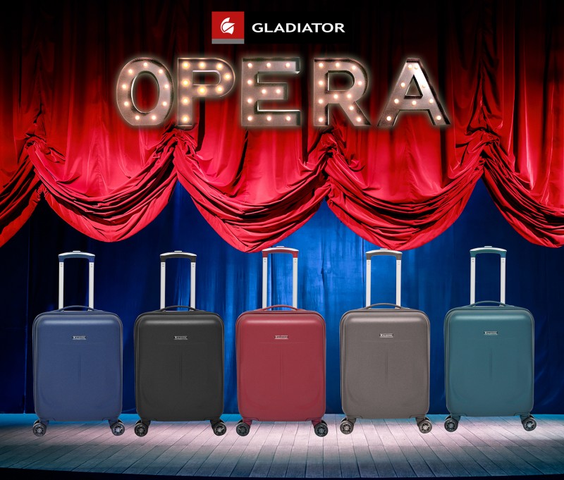 Levné plastové kufry z ABS Gladiator OPERA