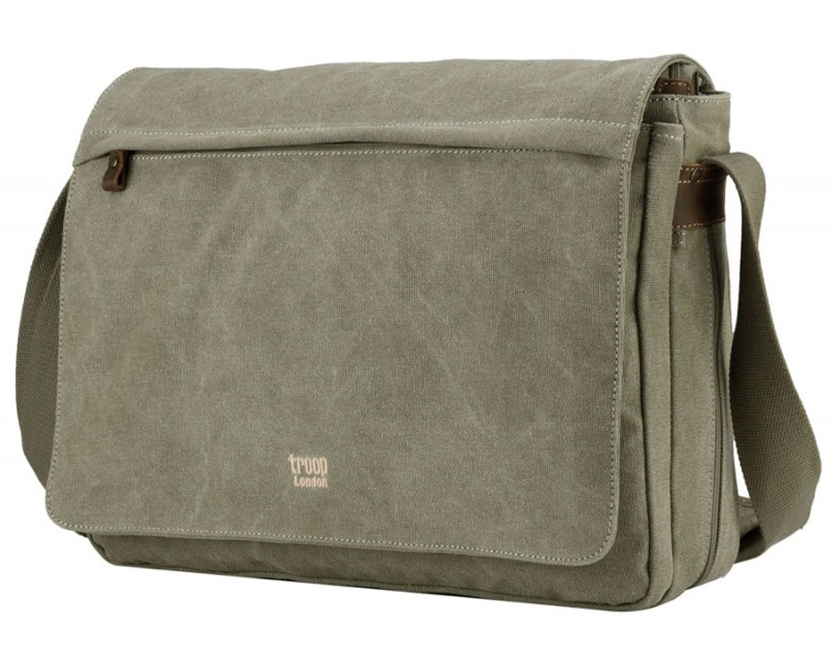 Troop London TRP0371 Brašna na notebook 17 - Khaki