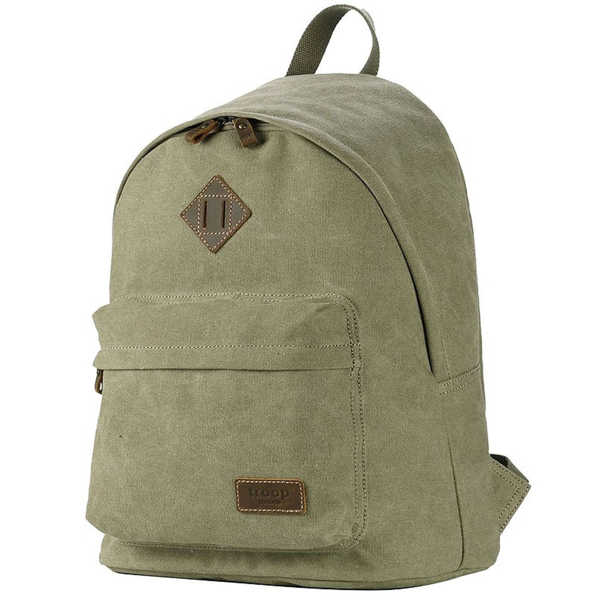 Troop London TRP0384 Školní batoh klasického vzhledu - Khaki