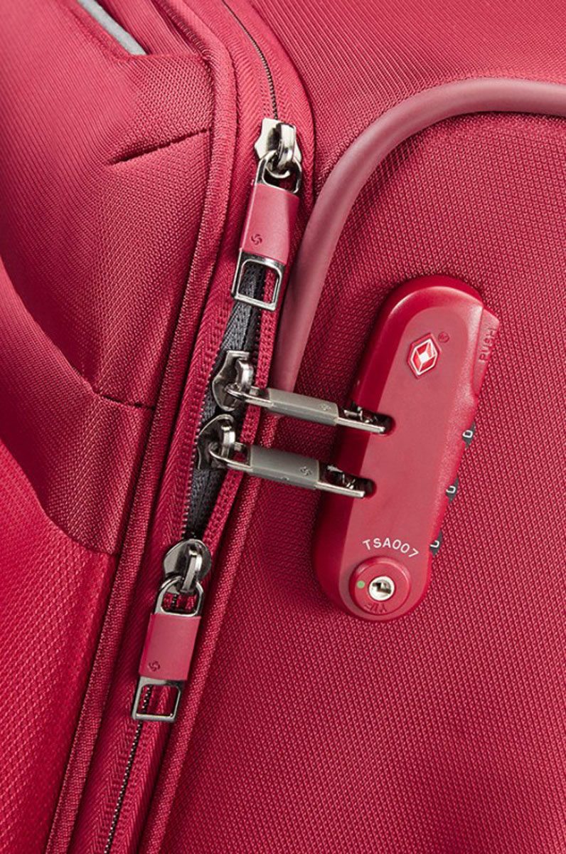 Samsonite ASPHERE Spinner 4 kole ka roz i itelny 77cm Red Grey Kufry zavazadla.eu