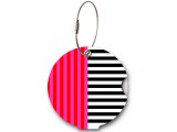 Addatag - Jmenovka na kufr - vzor Multi Stripes Pink