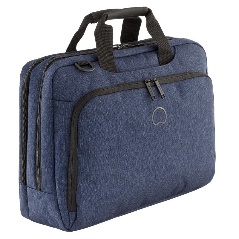 Delsey ESPLANADE Dvoukomorová taška s PC ochranou 15,6" NTB (Navy)