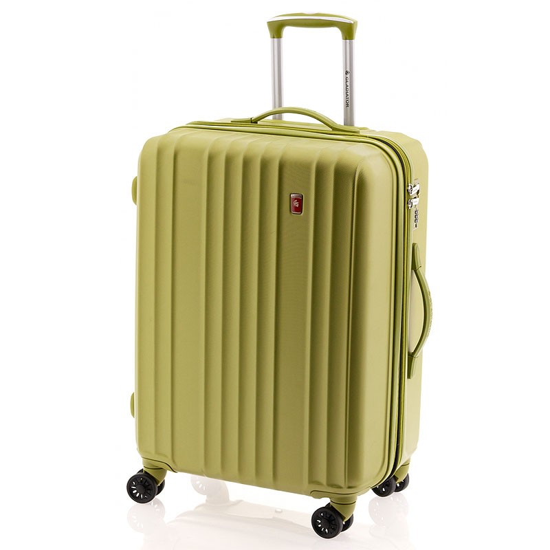 Gladiator ZEBRA Jednoduchý cestovní kufr z ABS 67cm (Green)