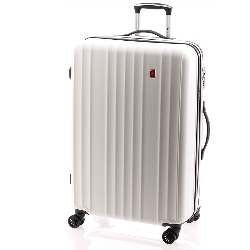 Gladiator ZEBRA Jednoduchý cestovní kufr z ABS 78cm (White)