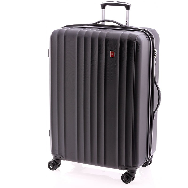 Gladiator ZEBRA Jednoduchý cestovní kufr z ABS 78cm (Black)