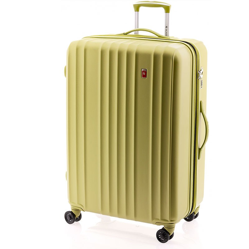 Gladiator ZEBRA Jednoduchý cestovní kufr z ABS 78cm (Green)